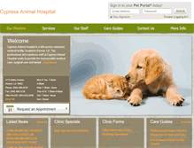 Tablet Screenshot of cypressanimal.vetstreet.com