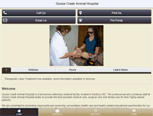Tablet Screenshot of goosecreekanimalhospital.vetstreet.com
